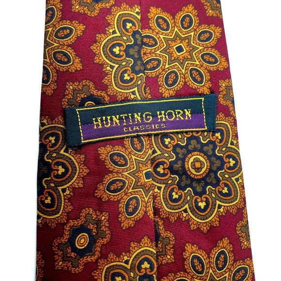 Hunting Horn Classics Mens Necktie Vintage Accessory Office Work Casual Dad Gift - Picture 5 of 5